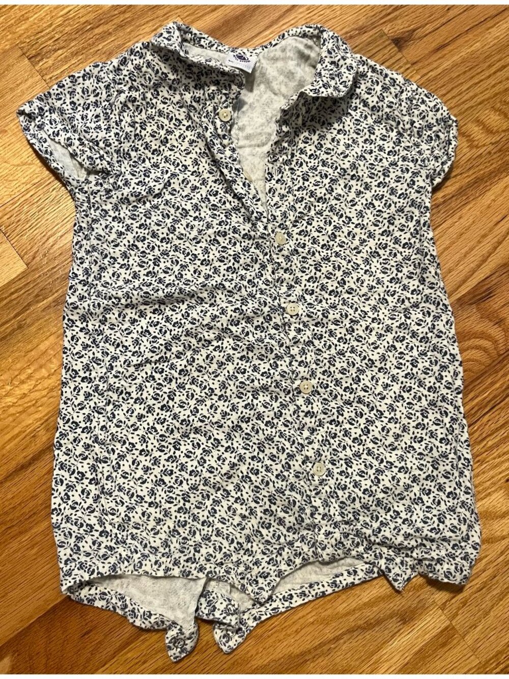 Petit Bateau baby toddler romper 18m with blue floral print